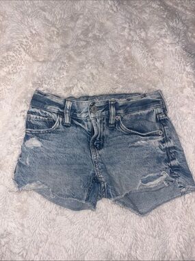 GAP Light Blue Distressed Denim Kids Shorts
